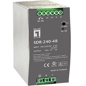 Cp 2W0102 Levelone Industrial Power Supply, 48vdc, 240w, Din-rail, Poe
