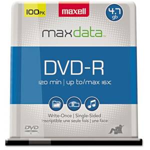 Maxell T50642 Dvd-r, 4.7gb, 16x, 100pk Spindle