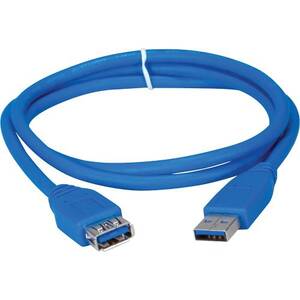 Qvs CC2220C-06 6ft, Blue, Usb A Male To Female - Usb - Extension Cable