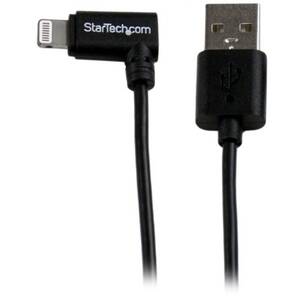 Startech USBLT1MBR .com 1m (3ft) Angled Black Apple 8-pin Lightning Co