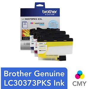 Original Brother LC30373PK Super High Yield 3-pack Color Ink Cartridge