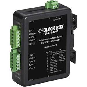 Black ICD107A Rs-422rs-485 Industrial Din Rail Repeat