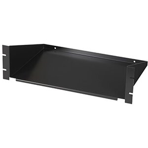 Black RMTS01 Rackmount Solid Fixed Shelves, 12ind, Bl