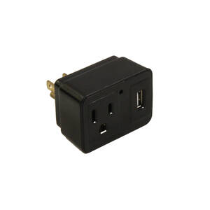 Craig CC3115-BLK Combo Wall Charger With Ac  Usb Ports- Blcak
