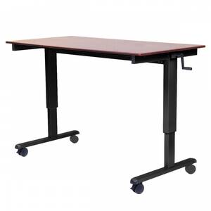 Luxor STANDCF48-BK/DW 48 Crank Adjustable Stand Up Desk