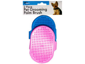 Bulk DD401 2pc Pet Grooming Palm Brush