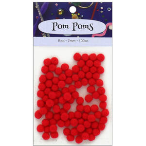 Bulk CH556 100pc Red Pom Poms