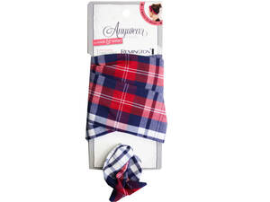 Bulk BB835 1 Count Wire Head Scarf In Assorted Plaid