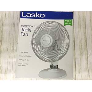 Lasko D12225 12 Oscillating Table Fan Wht