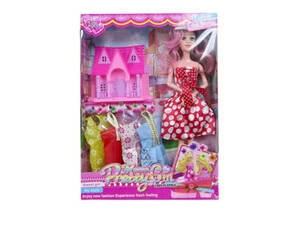 Bulk KL858 11quot; Bendable Doll W4 Extra Dresses  Play House