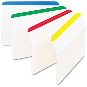 3m MMM 686A50WH Post-itreg; Angled Durable Tabs, 2 X 1.5 , White - 1.5