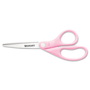 Acme ACM 15387 Westcott 8 Bca Pink Straight Cut Scissors - 8 Overall L