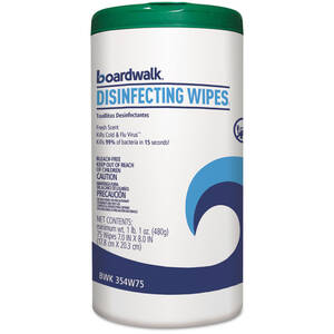Boardwalk BWK455W753PK Disinfectant,wpe,lm,4-3pk