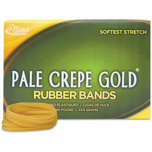 Alliance ALL 20645 20645 Pale Crepe Gold Rubber Bands - Size 64 - 1 Lb