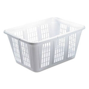Rubbermaid FG296585WHT Basket,lndry,wh