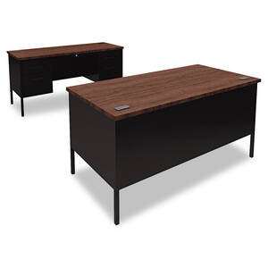 Hon HP3262.MOCH.P Hon Metro Classic Double Pedestal Desk - 4-drawer - 