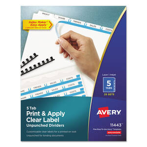 Avery 16062 Copierlaserinkjet Index Dividers