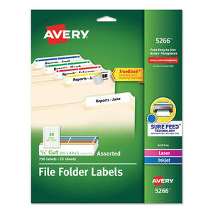 Avery AVE 5966 Averyreg; Trueblock File Folder Labels - Permanent Adhe