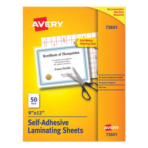 Avery AVE 73601 Averyreg; Self-adhesive Lamination - Laminating Pouchs