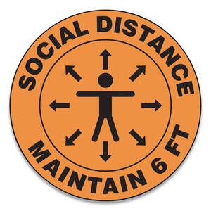 Accuform MFS423ESP Sign,social Distance 17in
