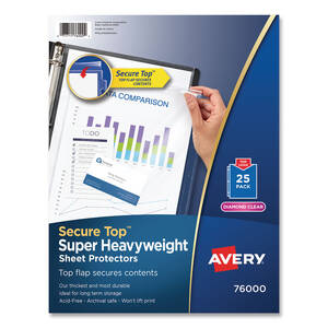 Avery AVE 76000 Averyreg; Secure Top Sheet Protectors - For Letter 8 1