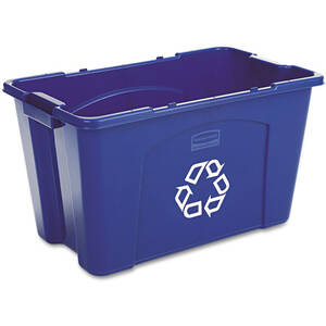 Rubbermaid FG571473BLUE Receptacle,rcyc,14gal,be