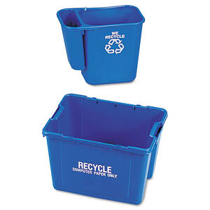 Rubbermaid FG295073BLA Container,recycl,12ct,bk