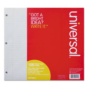 Universal UNV20911 Sheet,filler,11x8.5,100sh