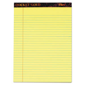 Tops TOP 63950 Tops Docket Gold Legal Pads - Letter - 50 Sheets - Doub