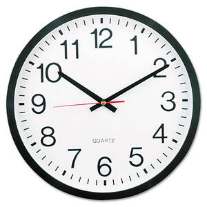 Universal UNV10431 Clock,wall,12.5,bk