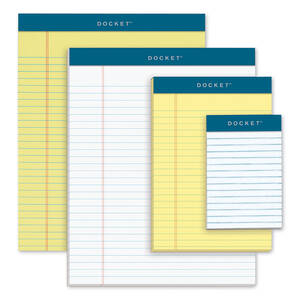 Tops TOP 63590 Tops Docket Letr - Trim Legal Ruled White Legal Pads - 