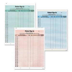 Tabbies TAB 14531 Patient Sign-in Label Forms - 125 Sheet(s) - Blue - 