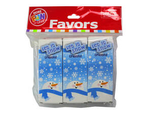 Bulk FB789 24 Pack Winter Theme Crayons With 6 Packs Of 4