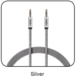 Naxa NAC-201-6FSILVER 6 Ft. 2-tone Braided Auxiliary Cable-silver