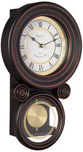 Bedford BED1235BLK Clock Collection 16.5 Inch Contemporary Round Wall 