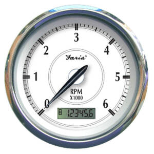 Faria 45004 Newport Ss 4 Tachometer With Hourmeter For Gas Inboard - 6