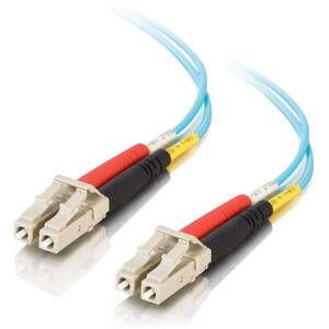 C2g 01121 30m Lc-lc 10gb 50125 Duplex Multimode Om3 Fiber Cable - Aqua