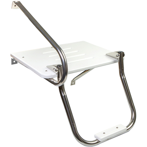 Whitecap 67902 White Poly Swim Platform W Ladder F Outboard
