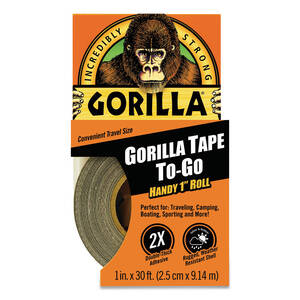 Gorilla GOR 6100109 Gorilla Tape To-go - 10 Yd Length X 1 Width - 1 Ea