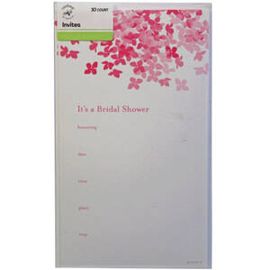 Bulk GB207 10ct Pink Hydrangea Bridal Shower Invitation Set