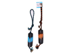 Bulk DI705 20quot; Knotted Dog Rope With Spiky Chew And Pull Toy