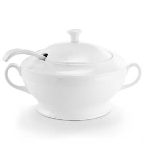 Gibson 105967.03 Gracious Dining 12.75 Tureen With Ladle In White