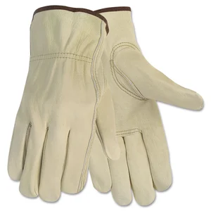 Mcr MCS CRW3215M Durable Cowhide Leather Work Gloves - Medium Size - C
