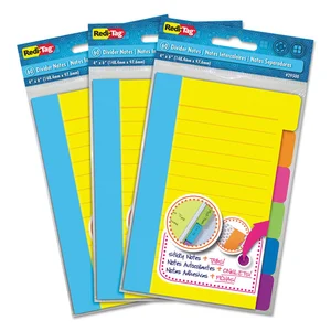 Reditag RTG 10245 Redi-tag Assorted Tab Ruled Sticky Notes - 10 X Blue