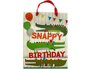 Bulk HR460 Snappy Birthday 10quot; X 12.75quot; Gift Bag