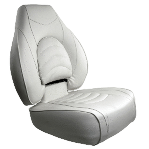 Springfield 1041606-1 Fish Pro High Back Folding Seat - White