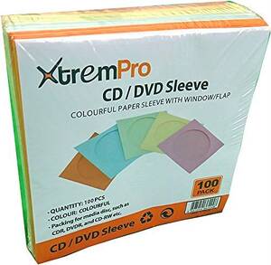 Gcig 11090 Xtrempro Cd Dvd Sleeves W Clear Window And Flap 100pcs Purp
