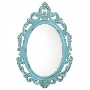 Accent 10018923 Baby Blue Royal Crown Wood Wall Mirror
