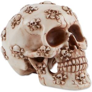 Dragon 4506126 Skull Figurine With Jolly Rogers Designs