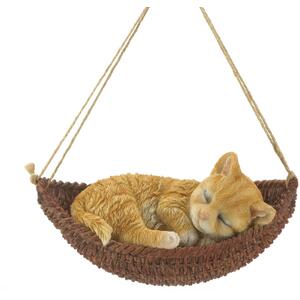 Summerfield 10018966 Napping Kitten On Hammock Hanging Figurine